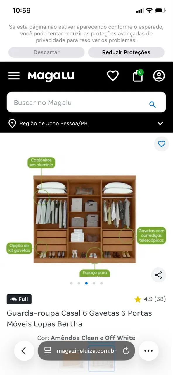 Guarda Roupa Semi Novo
