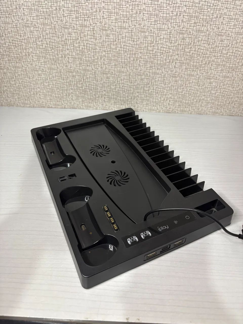 Base com cooler e carregador para PS5 Fat com leitor