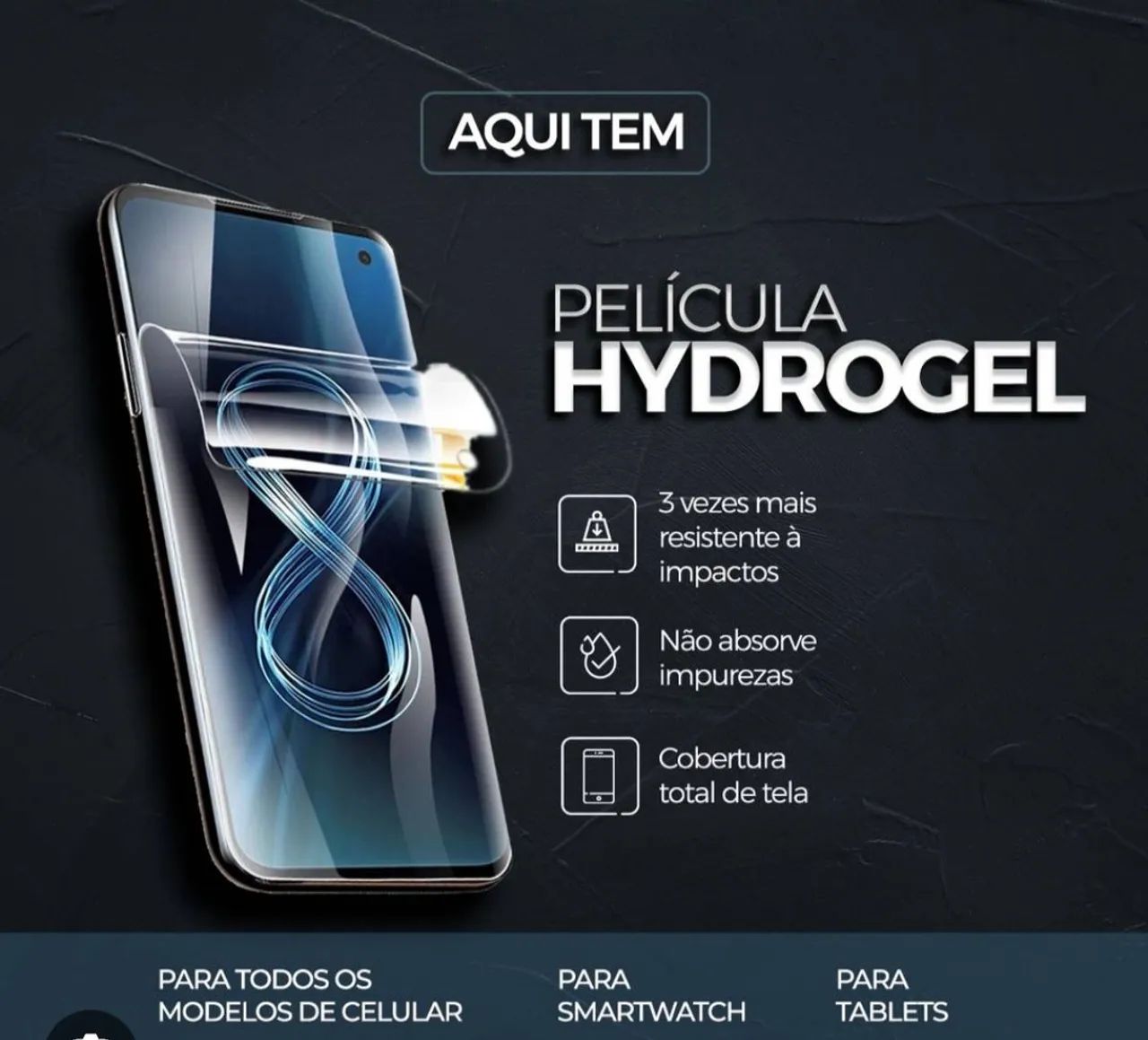 Película de hidrogel para todos modelos de celular 