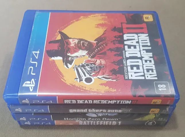 4 Jogos de PS4 mídia fisica