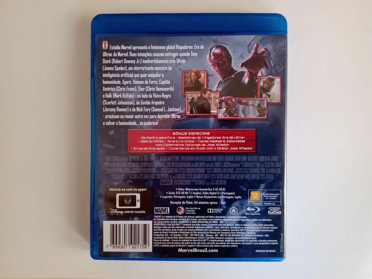 Blu-ray "Os Vingadores: Era de Ultron" (100% original) - Joss Whedon <br> - Foto 2