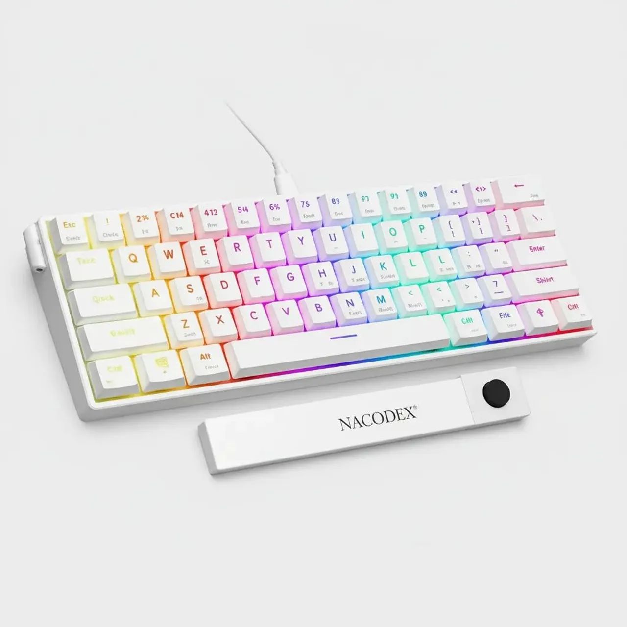 Teclado Ajazz N61 (Branco e Preto)