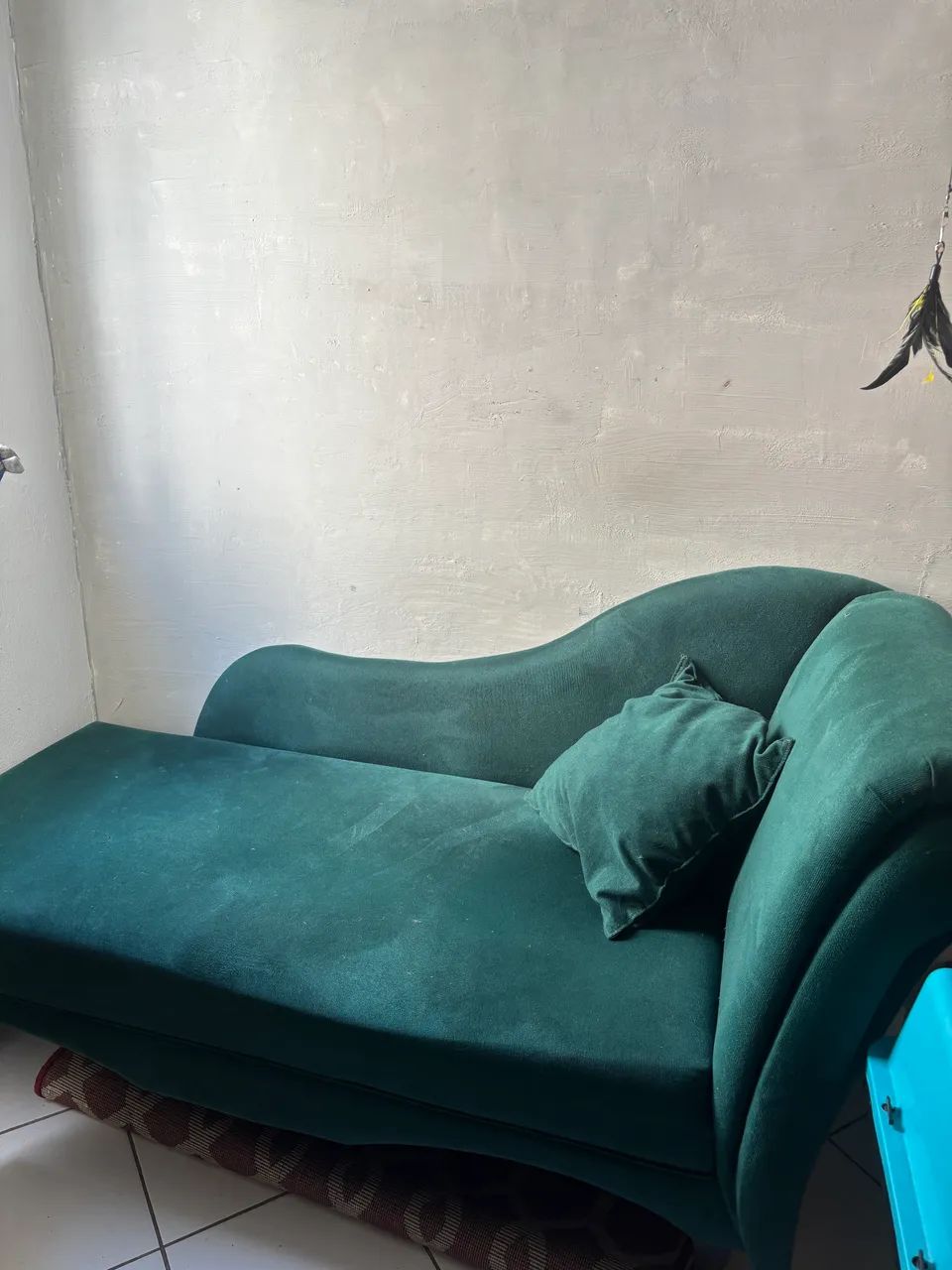 Recamier Namoradeira Divã Lado Esquerdo Olivia Suede 