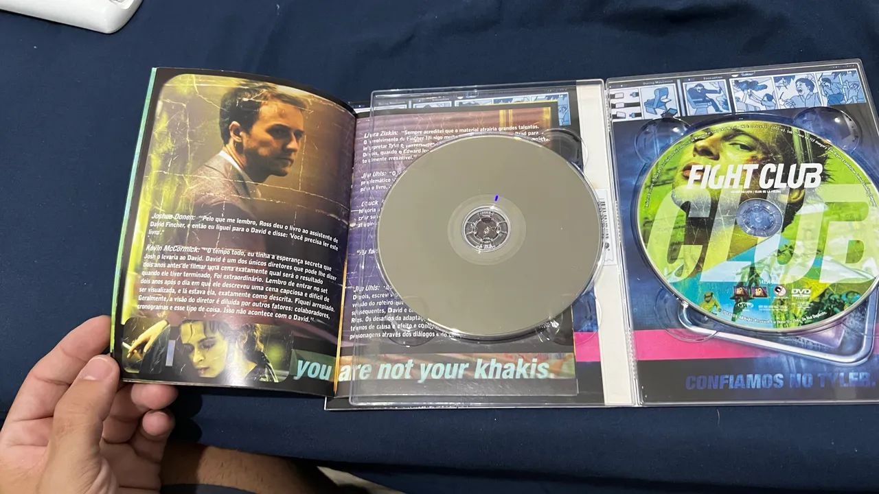 Clube da luta box Bluray + dvd + livro - Foto 3