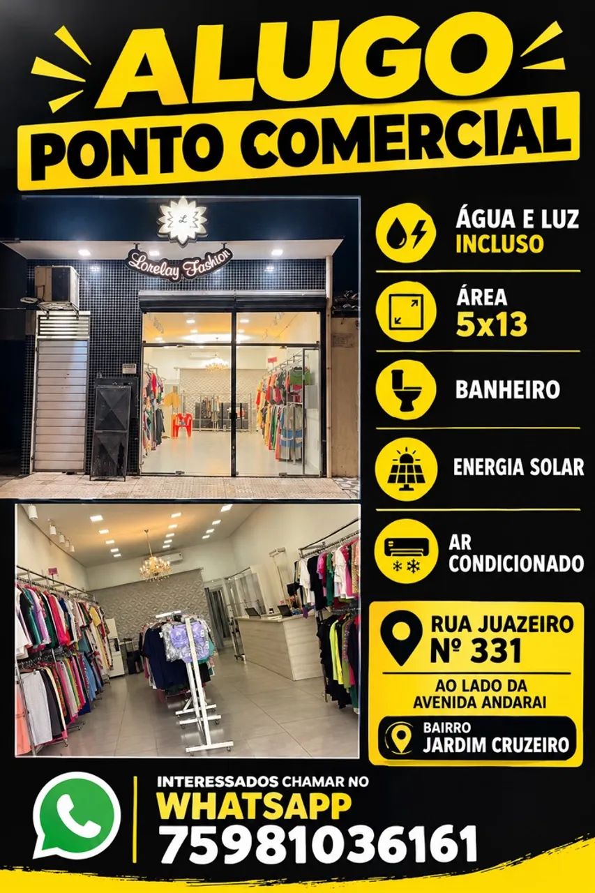 Alugo ponto comercial 