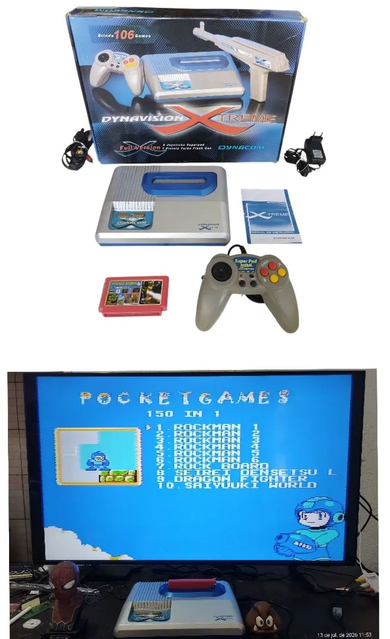 Dynavision extreme+ cartucho multi jogos 