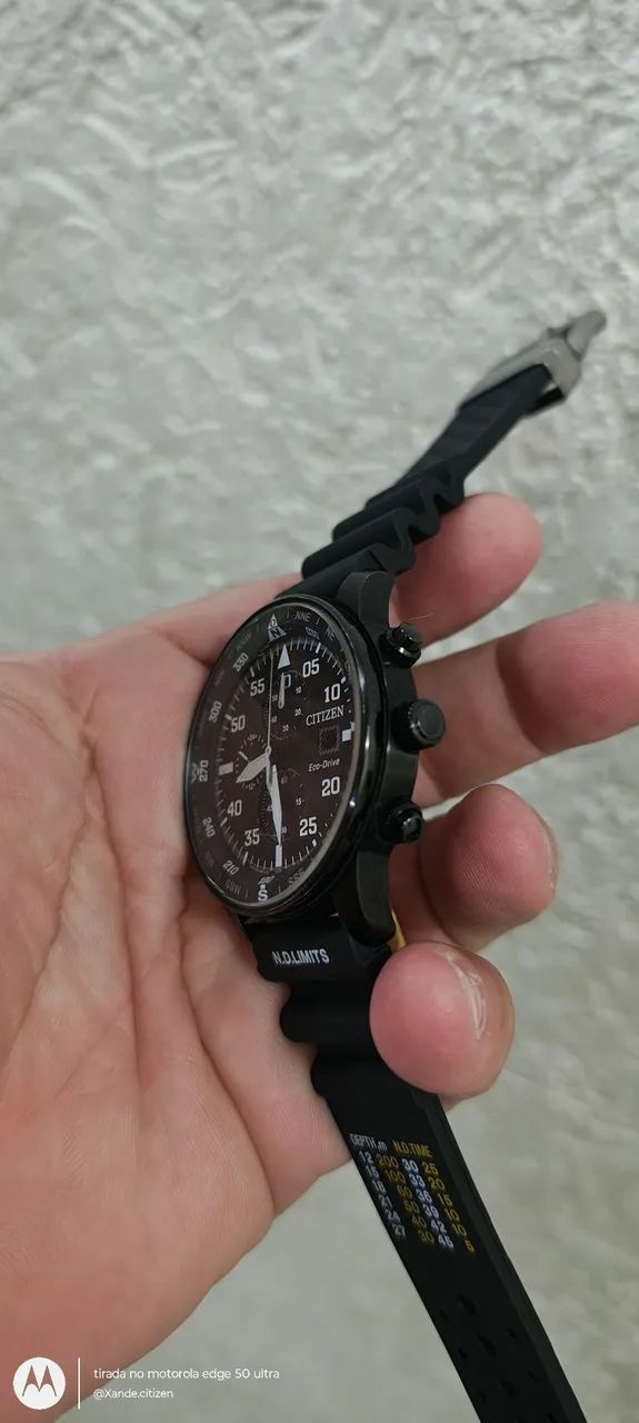 Relógio Citizen Aqualand ecodrive meia lua Titanium tudo ok on  - Foto 3