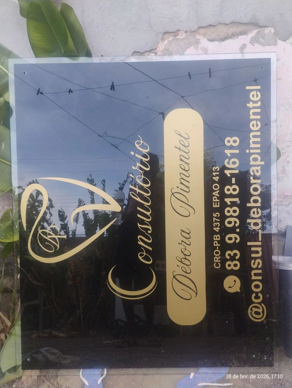 Placa de comunicação visual 