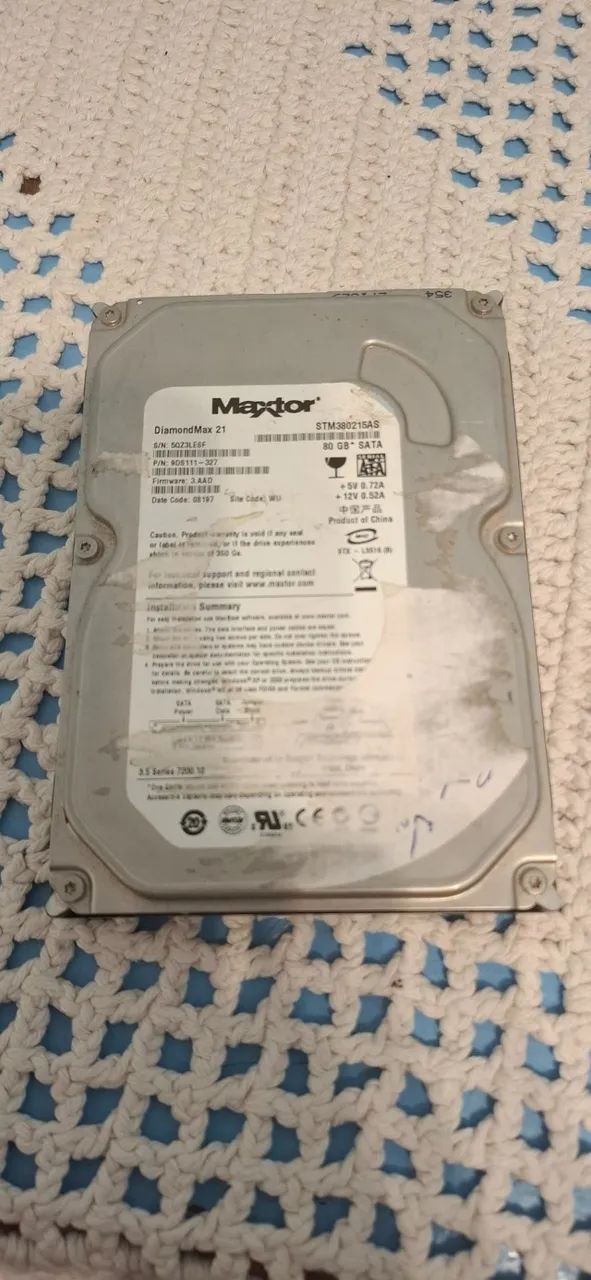 HD Sata Maxtor 80Gb