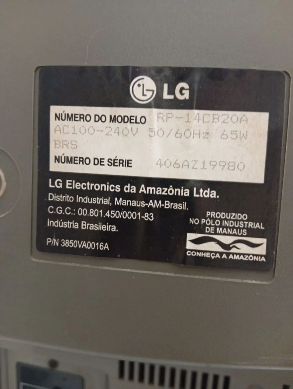 Tv LG 14 polegadas funcionando perfeitamente  - Foto 5