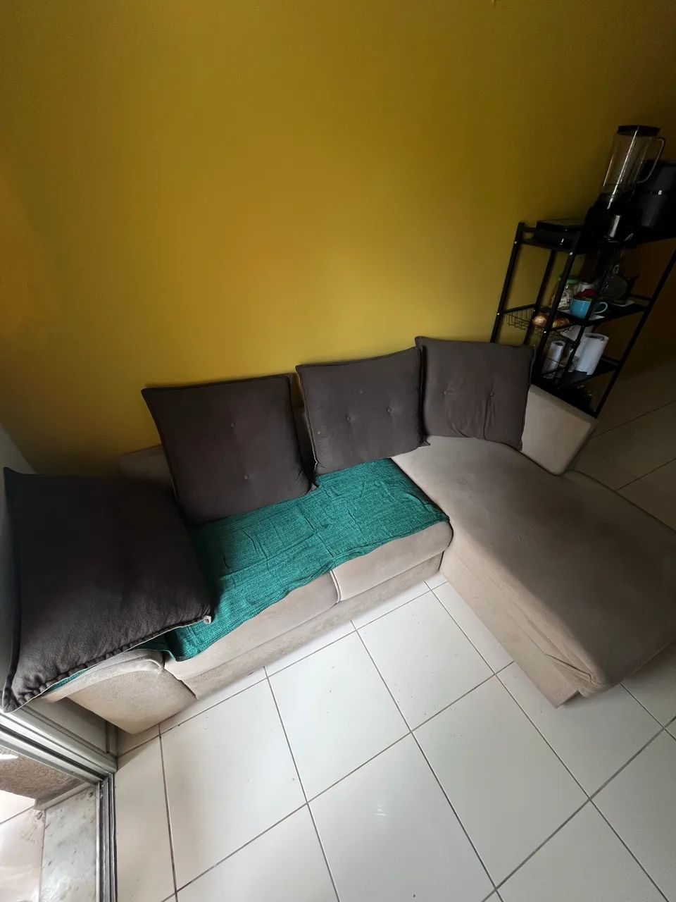 Vendo sofá bege usado - Foto 4