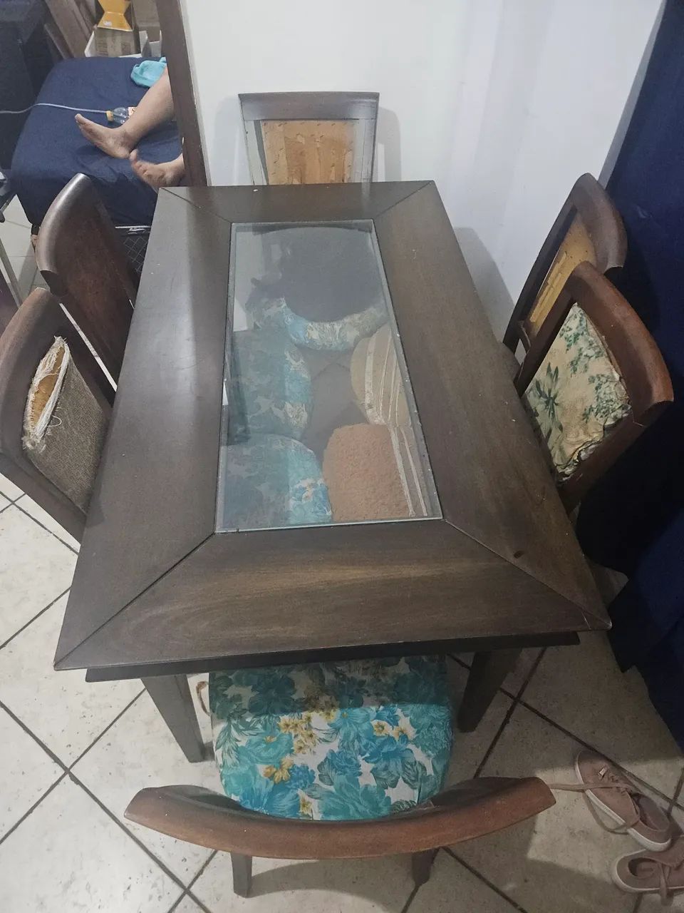 MESA MADEIRA MACIÇA 6 CADEIRAS - Foto 3