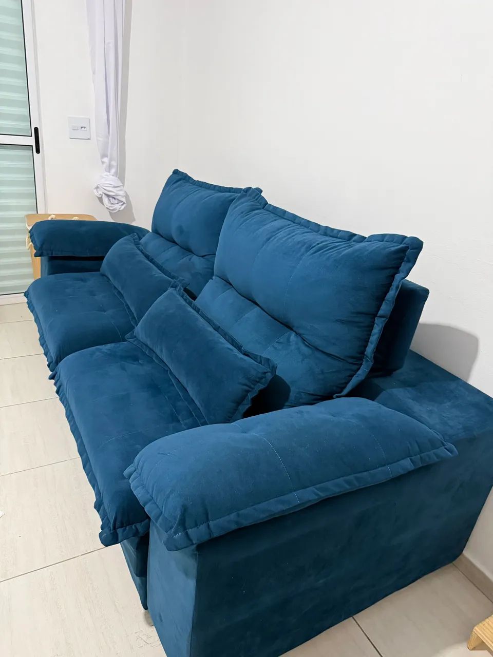 Sofá retrátil 2,30 azul  - Foto 3