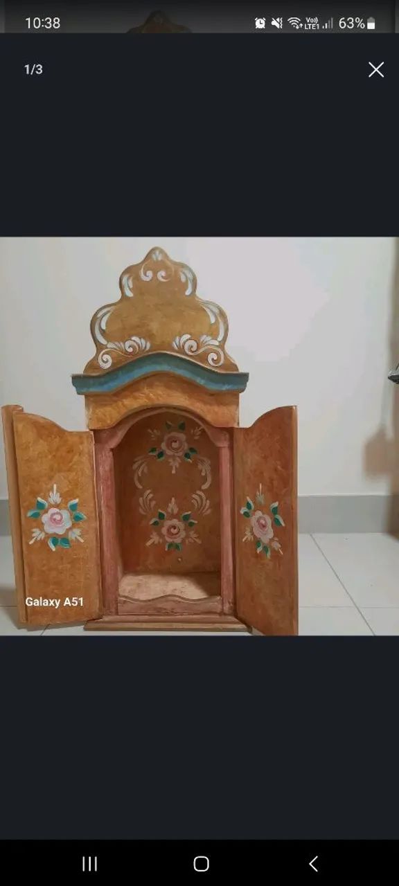 Oratório mdf pintado a mão  - Foto 4