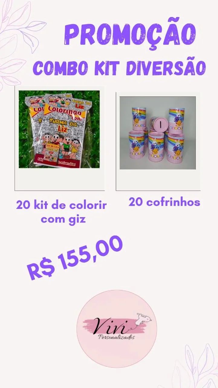 Combo kit lembrancinha 