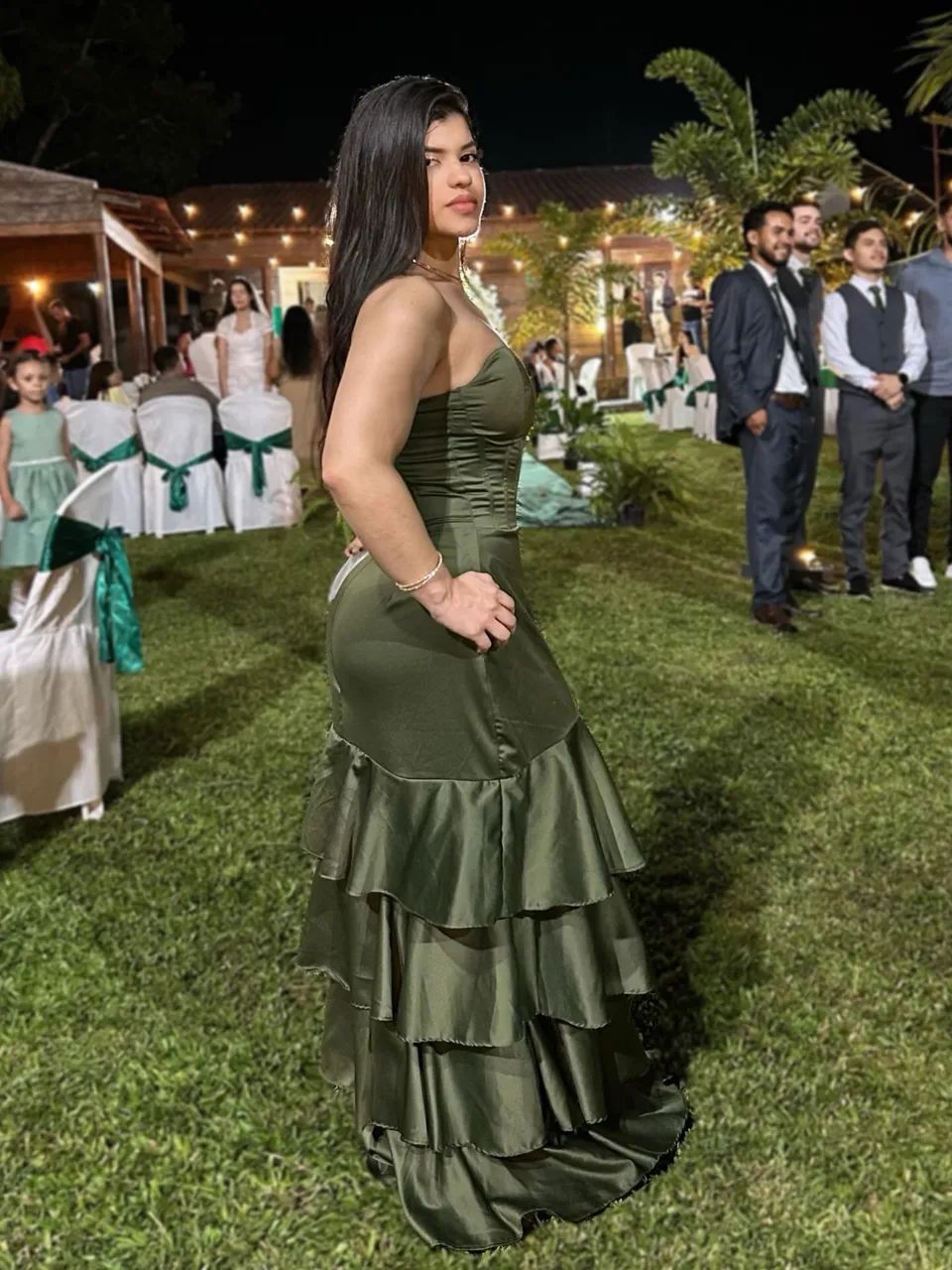 Vestido verde oliva  - Foto 2