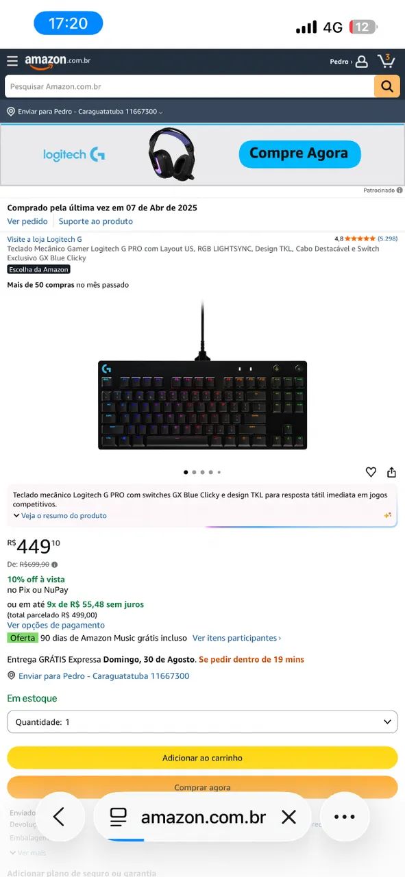 Periféricos logitech gpro - Foto 2
