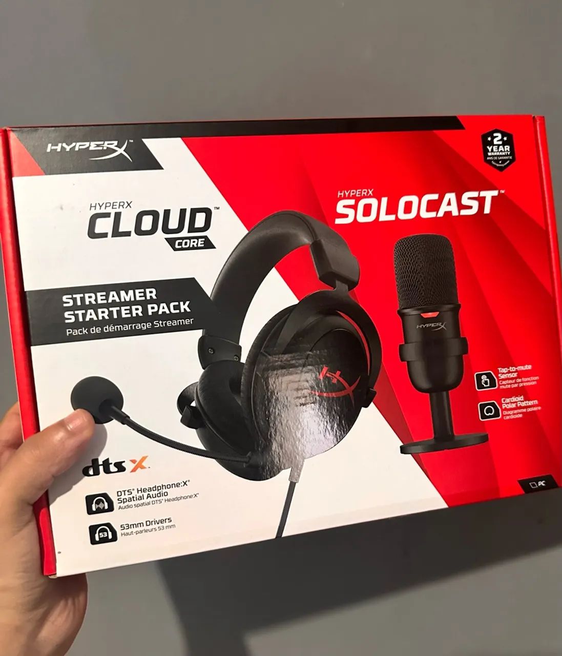 Kit hyper x - cloud core + solocast - Lacrado