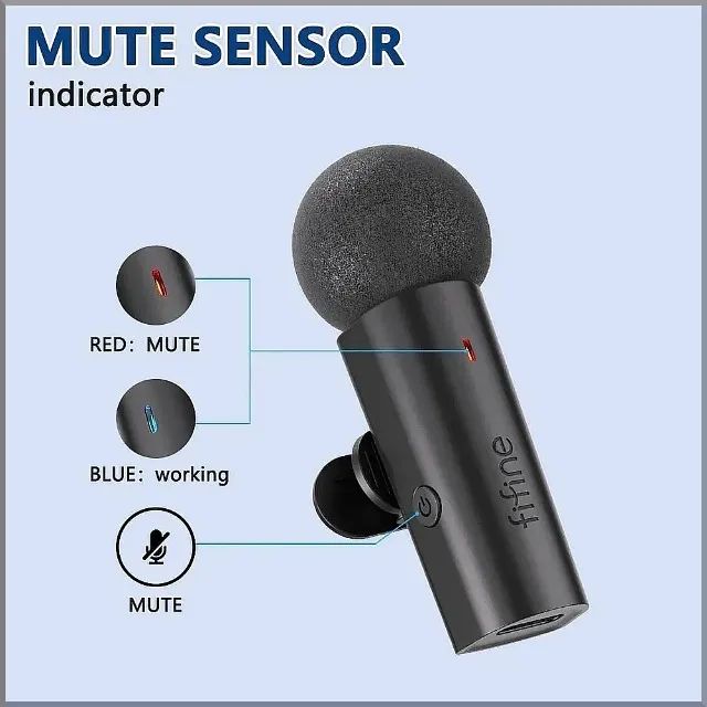 Microfone de Lapela Sem Fio Fifine M6 para Celular Android 2.4g Lacrado - Foto 5