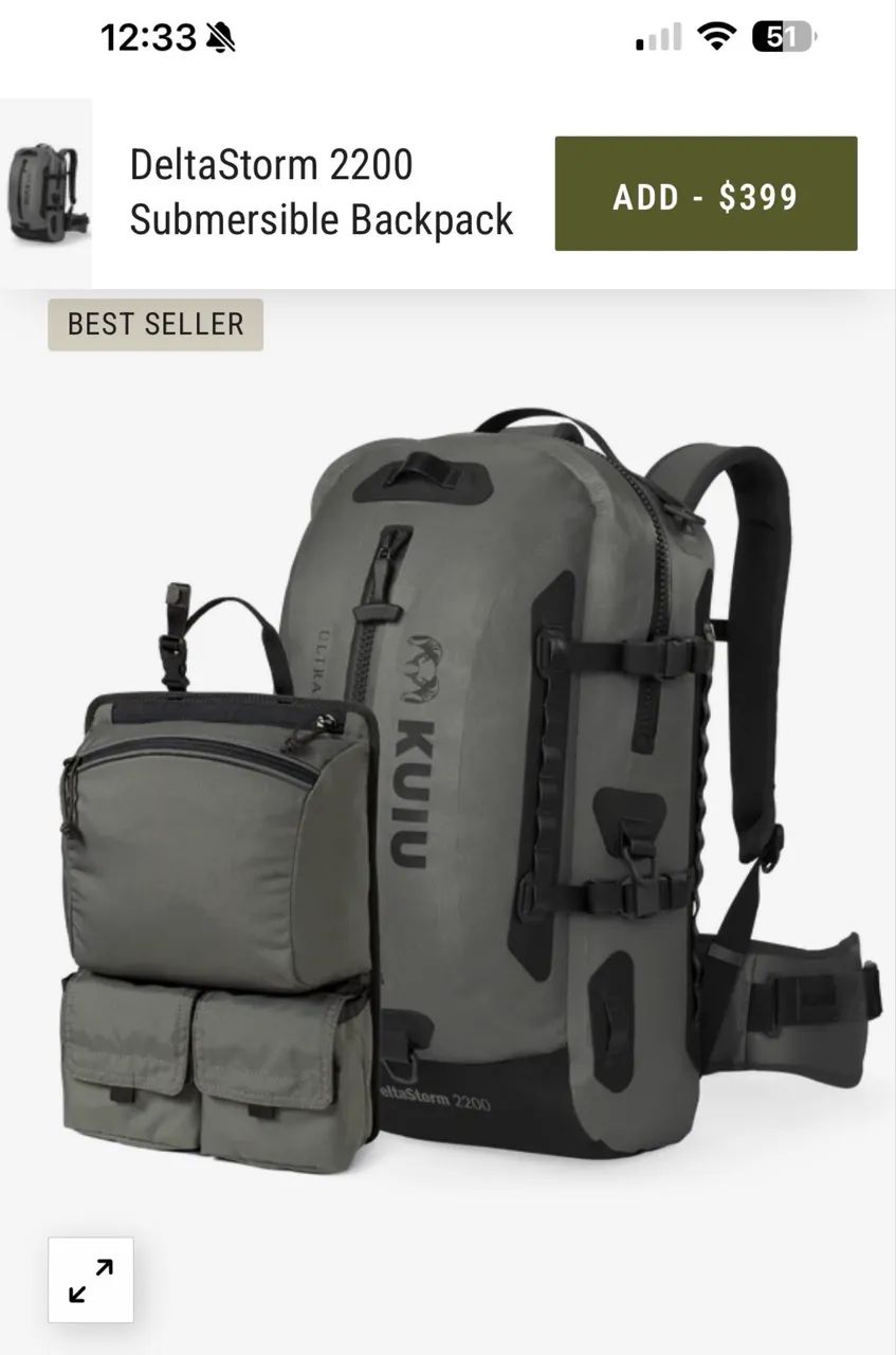 Mochila submersível kuiu Deltastorm 2200  - Foto 3