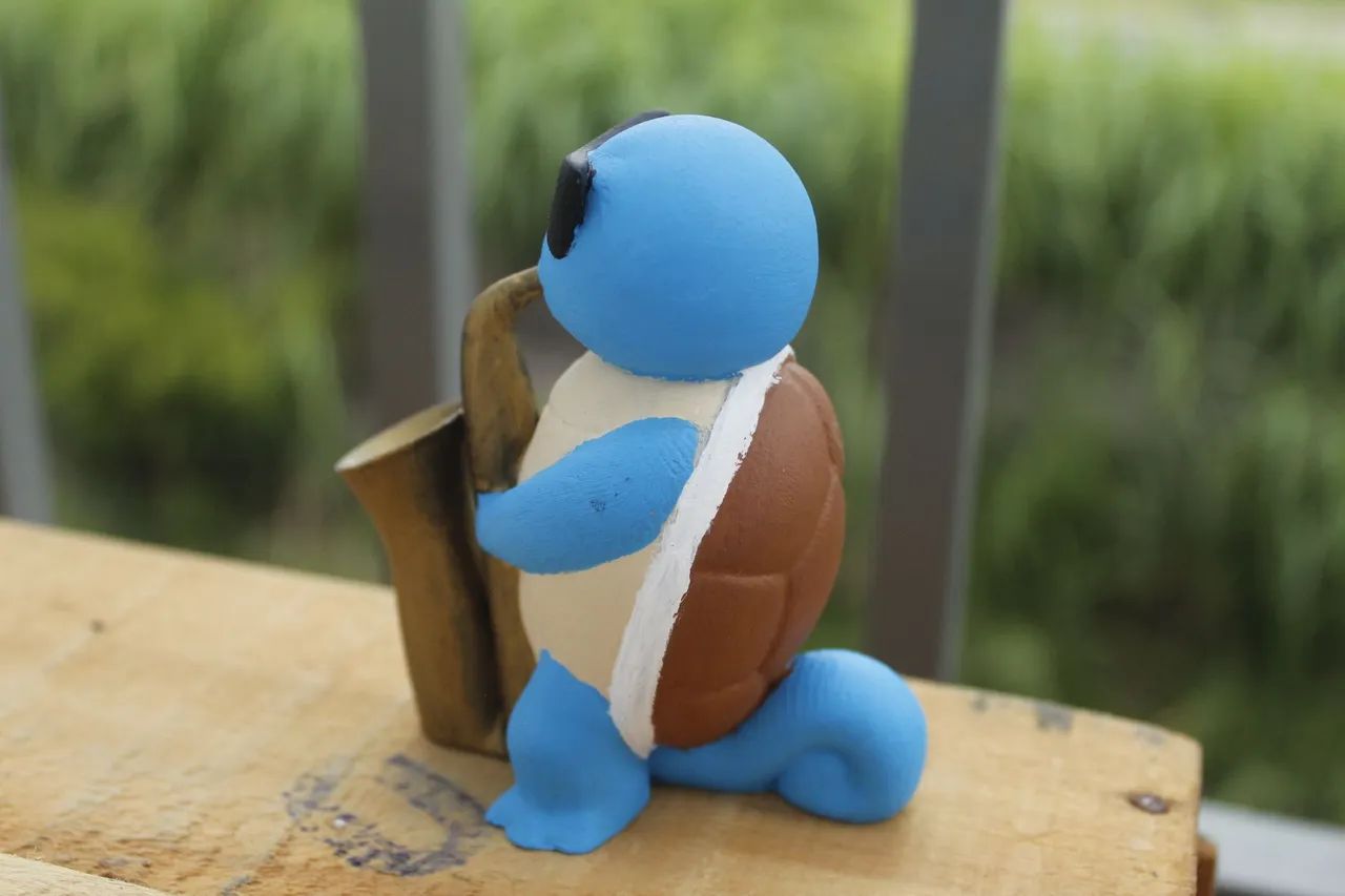 Boneco Squirtle Sax Pokémon  - Decoração Geek Presente - Foto 3