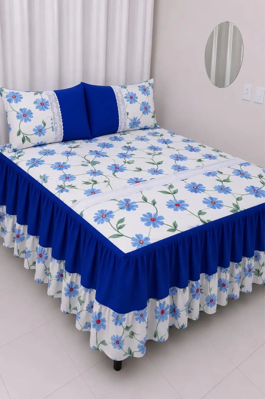 ? Jogo de Cama Completo Estampado Araras ? - Foto 4