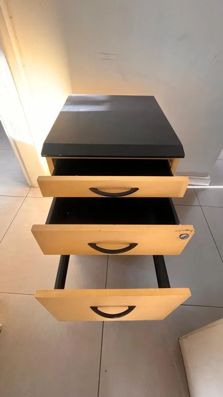 Gaveteiro escritório amarelo - Foto 3