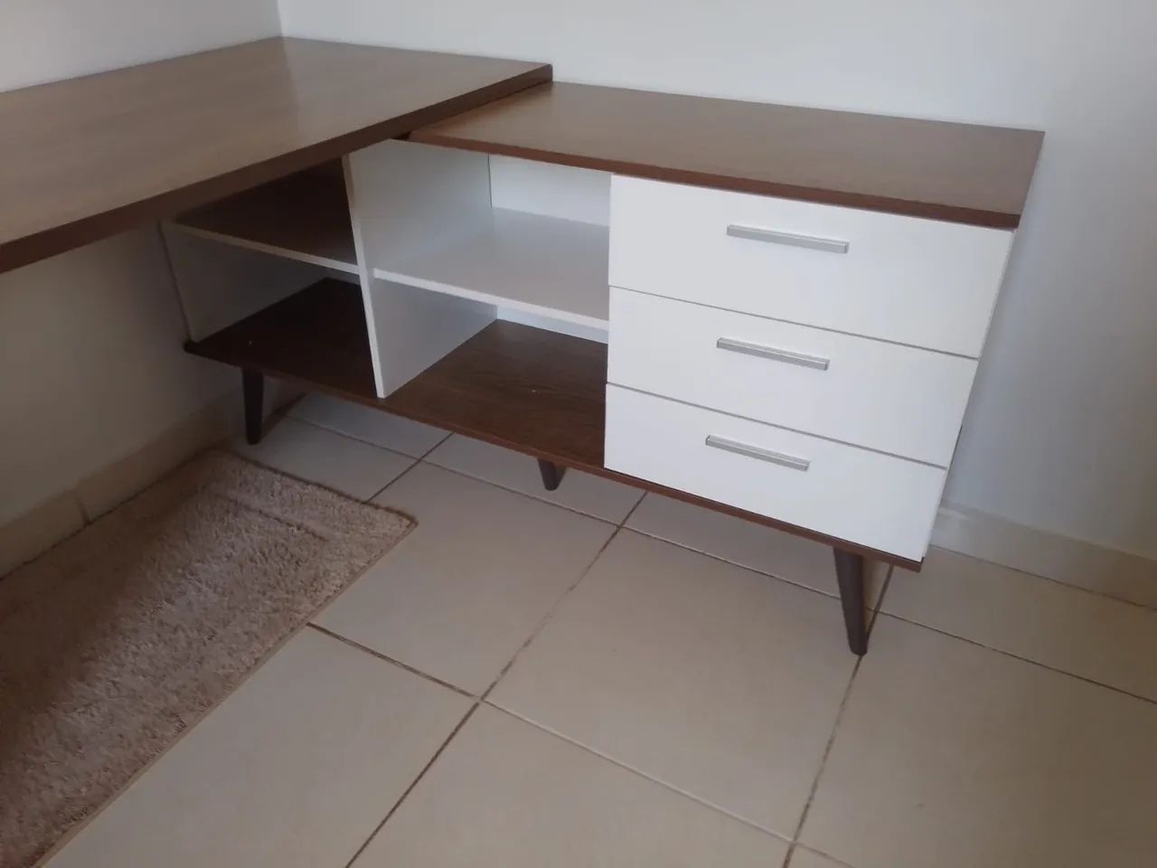Mesa em L 3 gavetas - Foto 2
