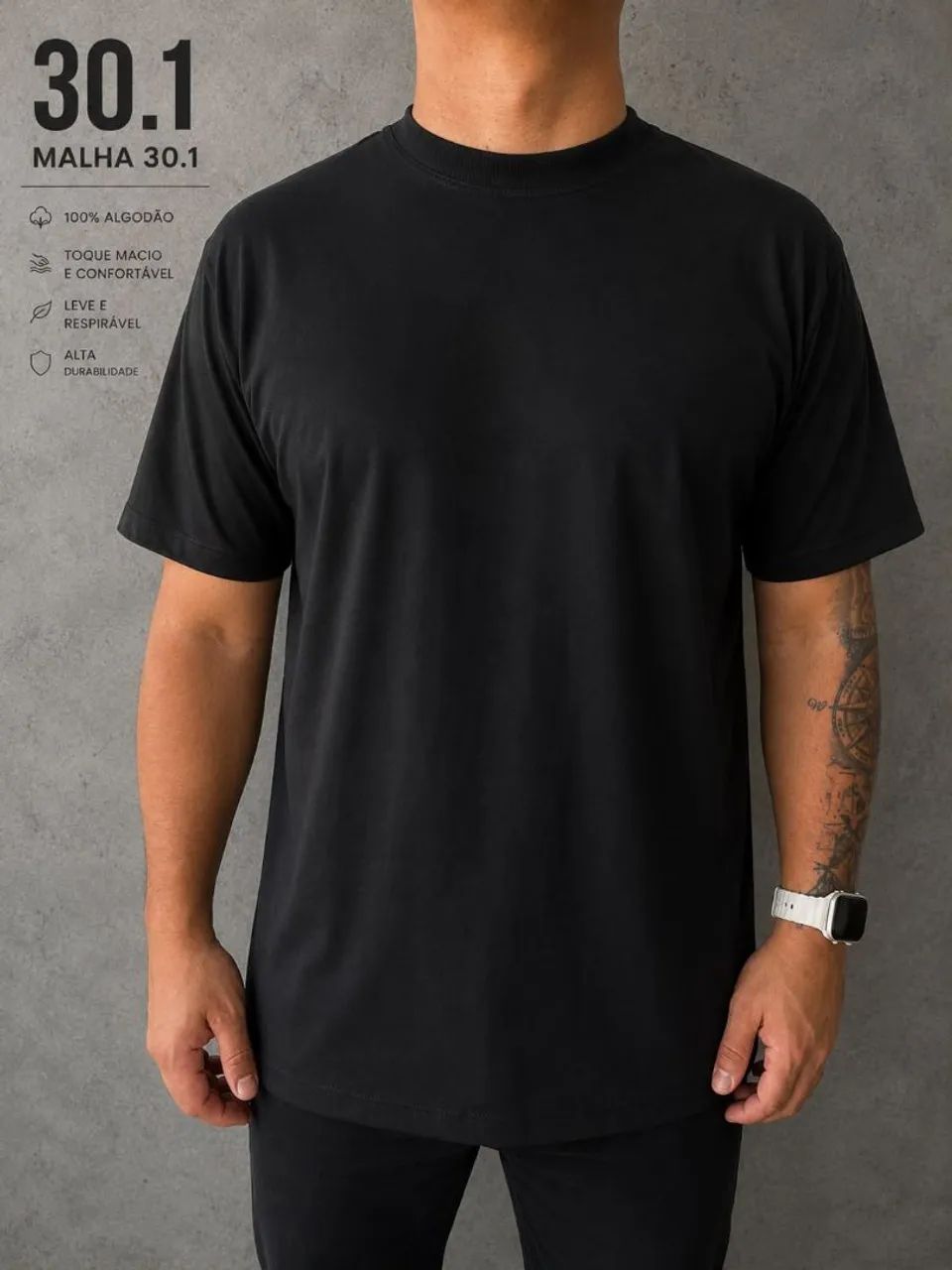 Camisas Malha 30.1 Atacado - Foto 4