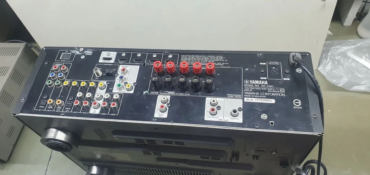Receiver Yamaha RX-V467 Sucata, Defeito  - Foto 3