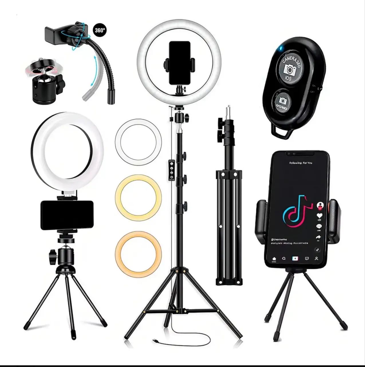 Kit 2 Right Light Led PROFISSIONAL controle Bluetooth- luz 3 tons de branco Nicole