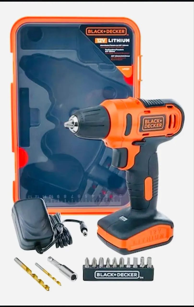 Furadeira parafusadeira BLACK&DECKER 12V.