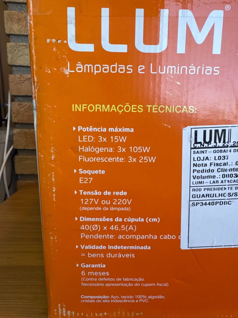 Luminária branca para sala - Foto 2