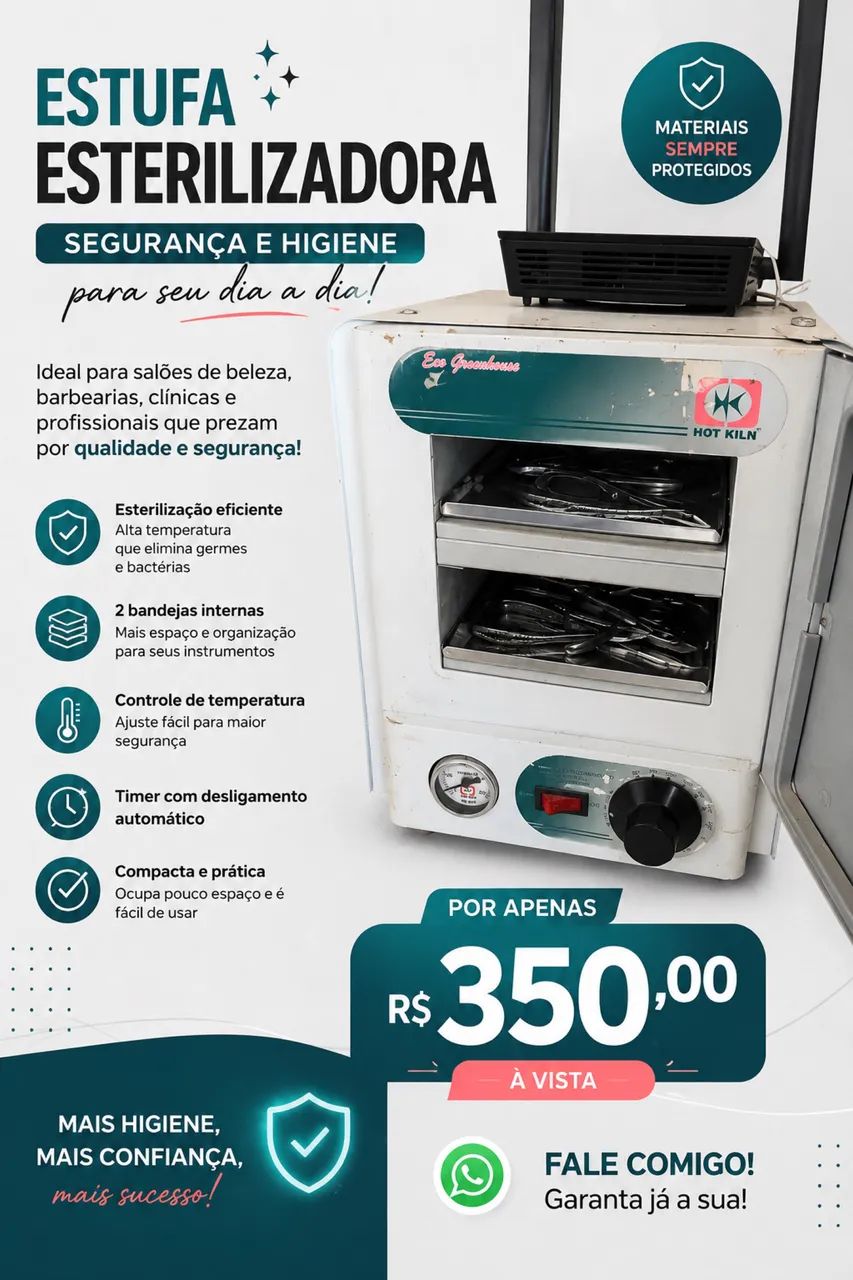 Estufa Esterilizadora para Alicates - Ótimo Estado