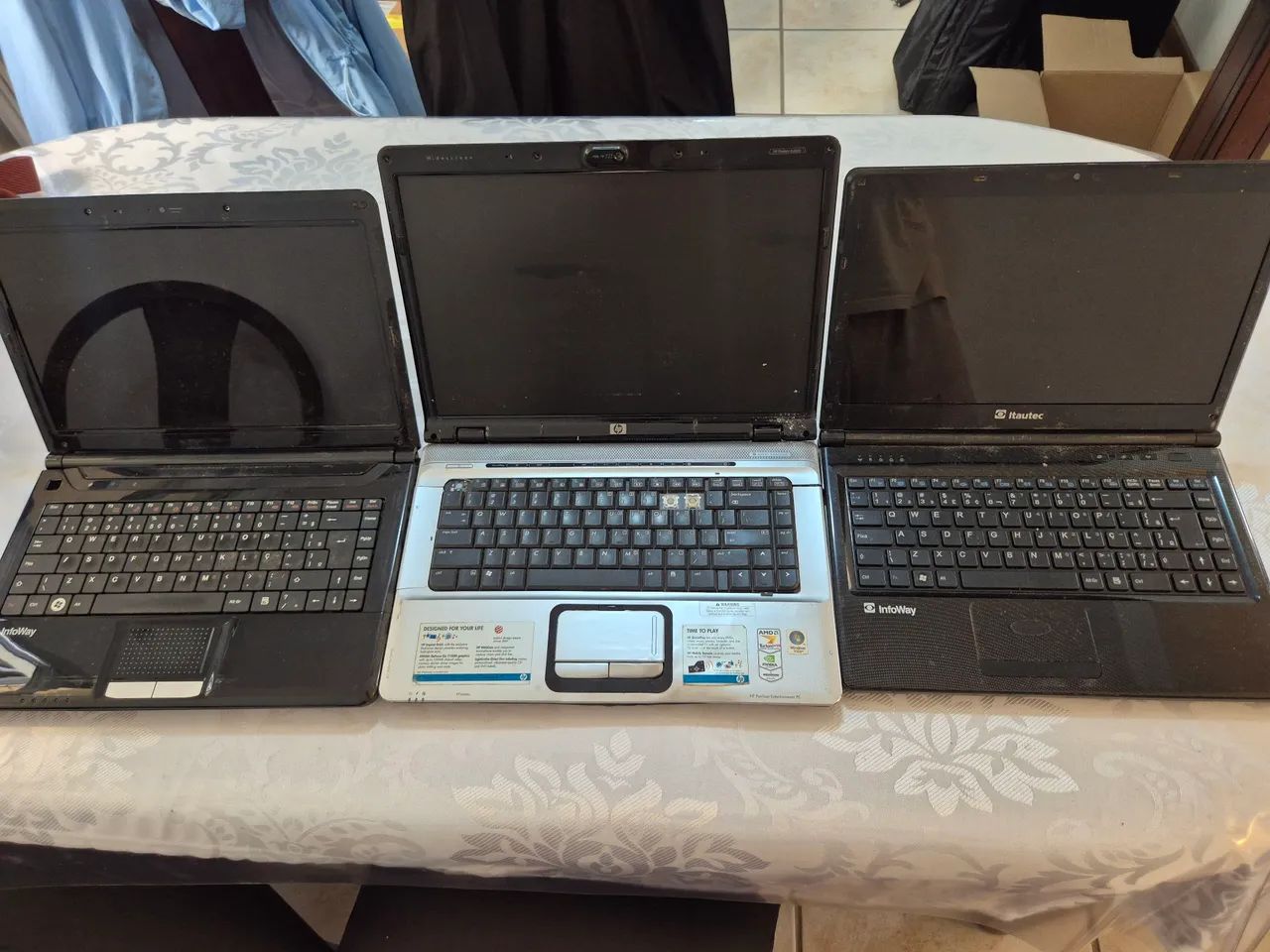 Lote 3 notebooks com defeito HP Infoway Itautec - Foto 3