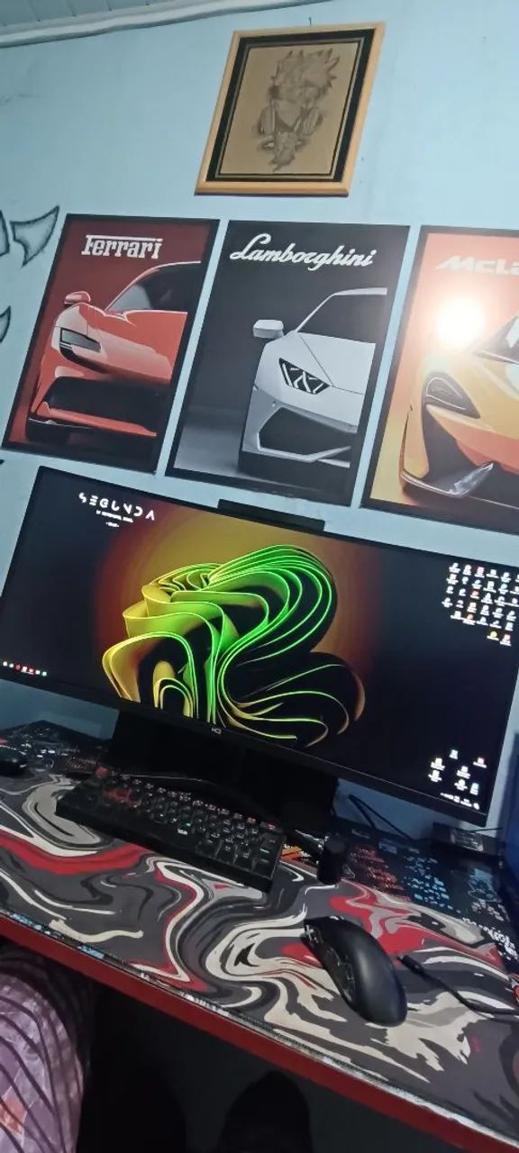 Monitor HQ 34' curvo funcionando perfeitamente