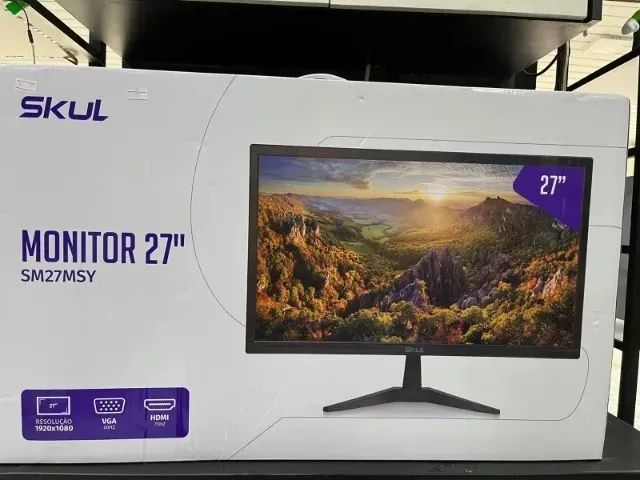 Monitor Skul 27 Polegadas Office Led 5ms Hdmi Vga - Sm27msy - Loja Coimbra Computadores - Foto 5