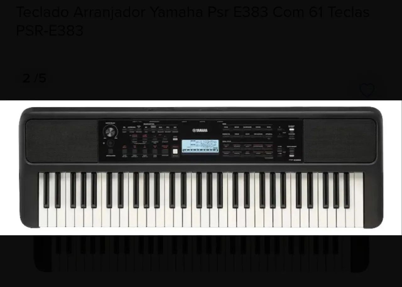 YAMAHA TECLADO PSR E383 - Foto 2