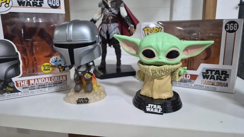 Funko POP: Baby Yoda Grogu e Mandaloriano - Star Wars - Foto 2