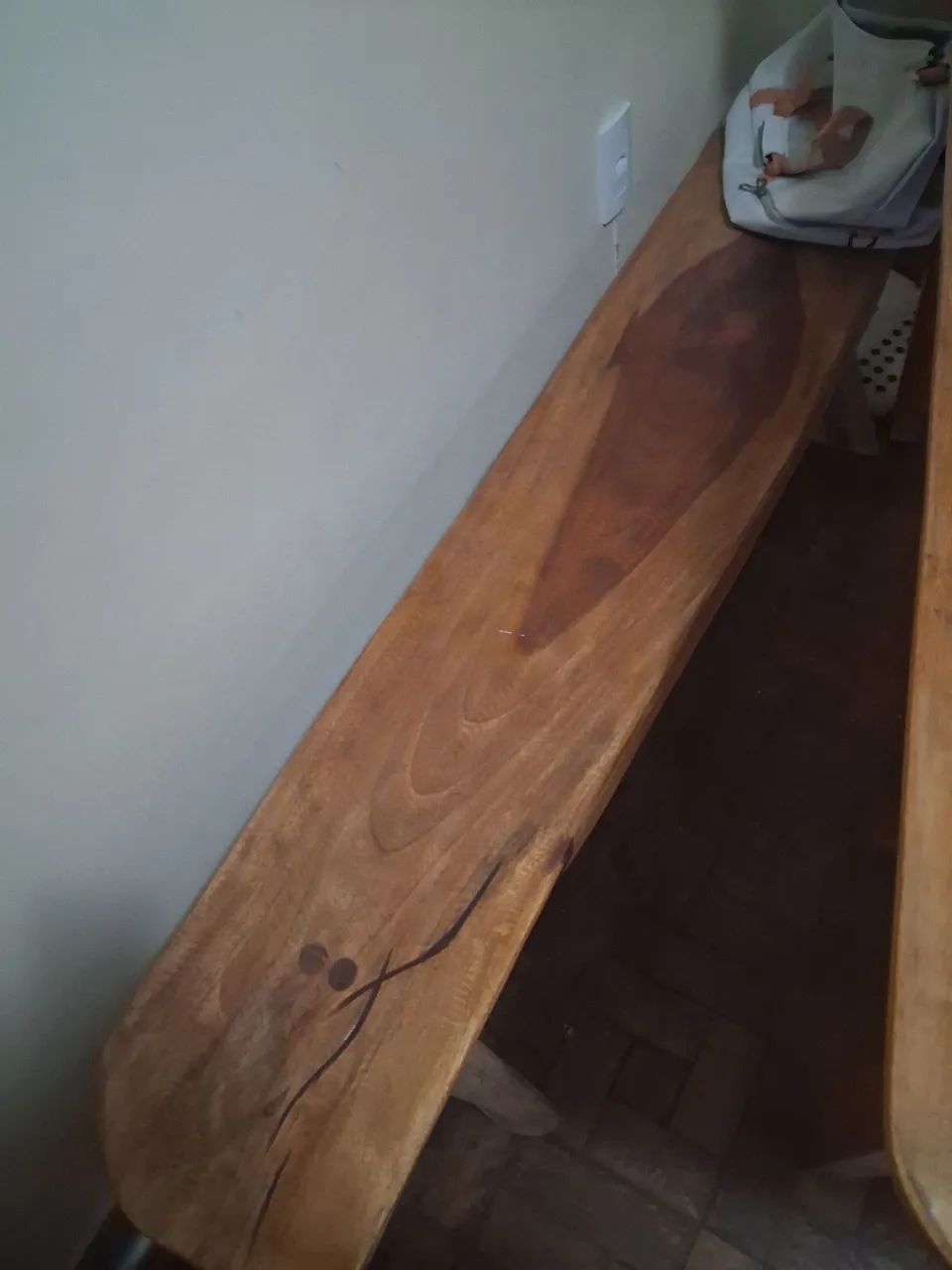 Mesa de madeira e banco  - Foto 2