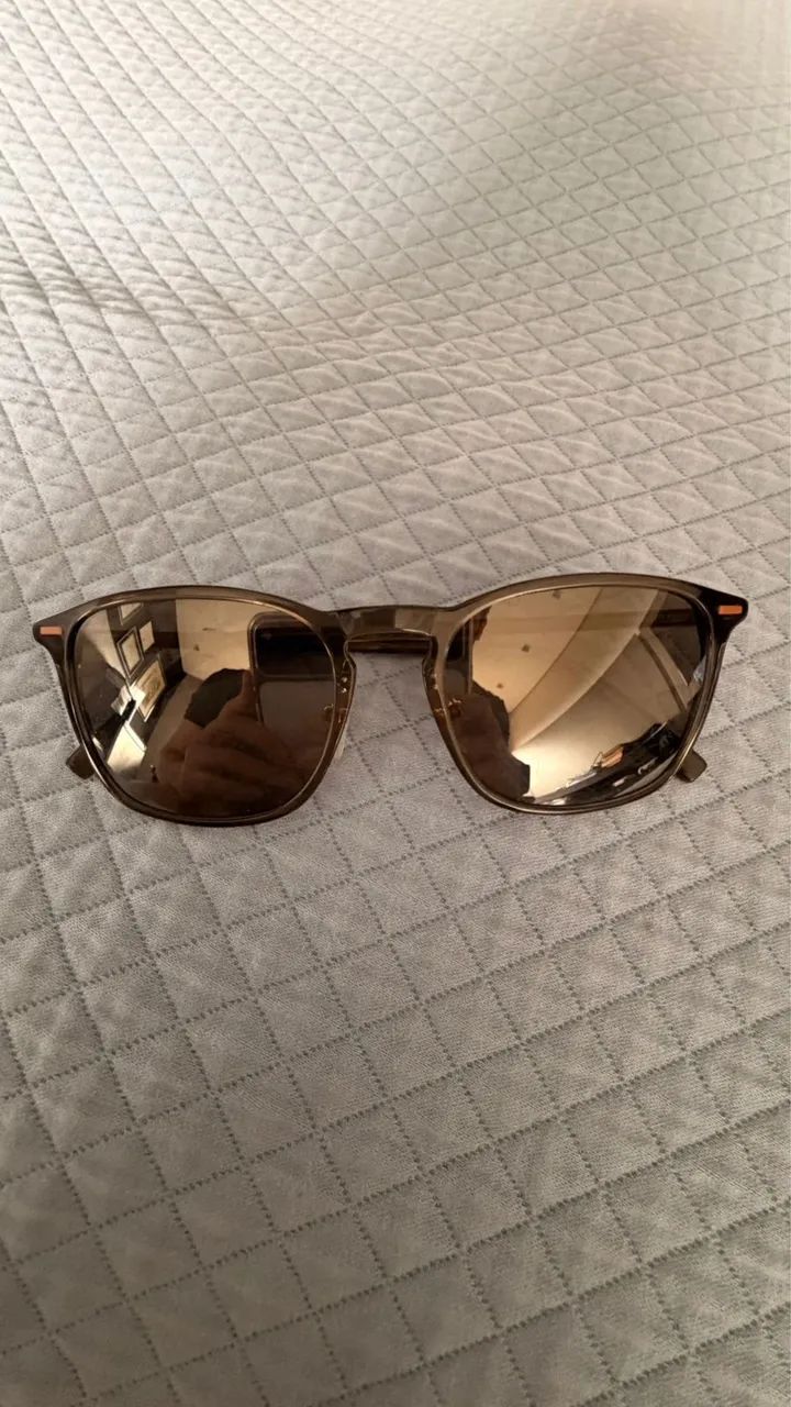 Óculos Zegna original EZ0211 usado 1 vez. Caixa e lenço com plástico ainda 