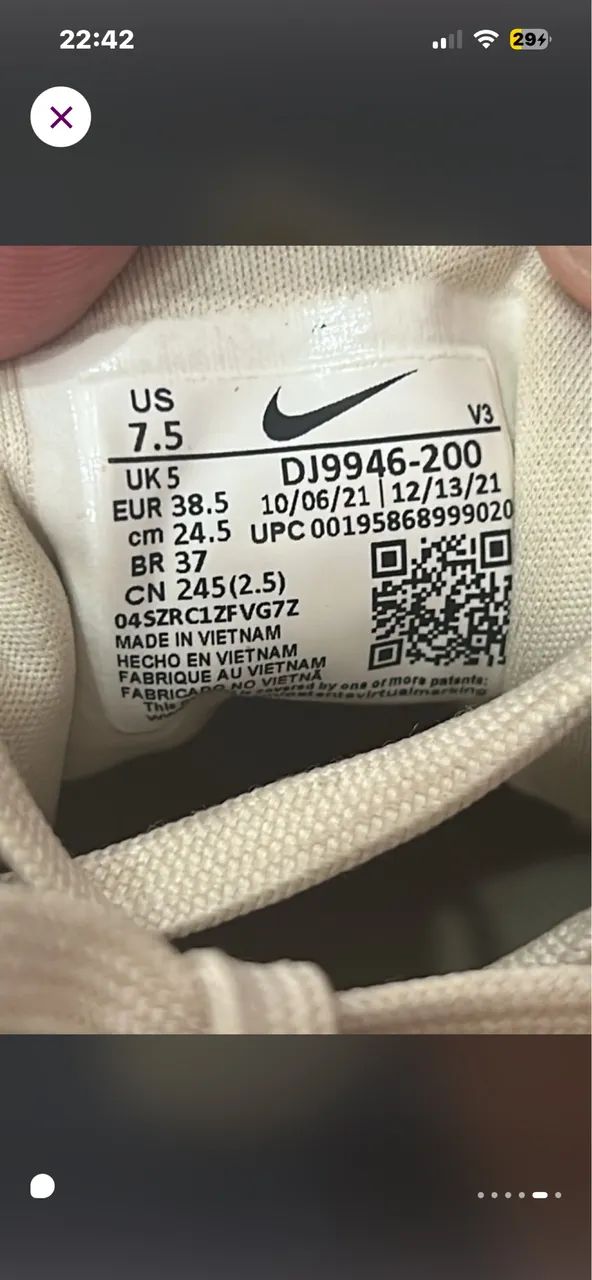 Nike Air Force 1 Off Witte plataforma 37 - Foto 5