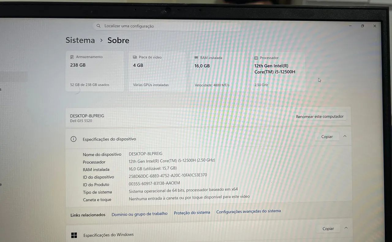 Dell G15 5520 I5 RTX 3050 - Foto 4