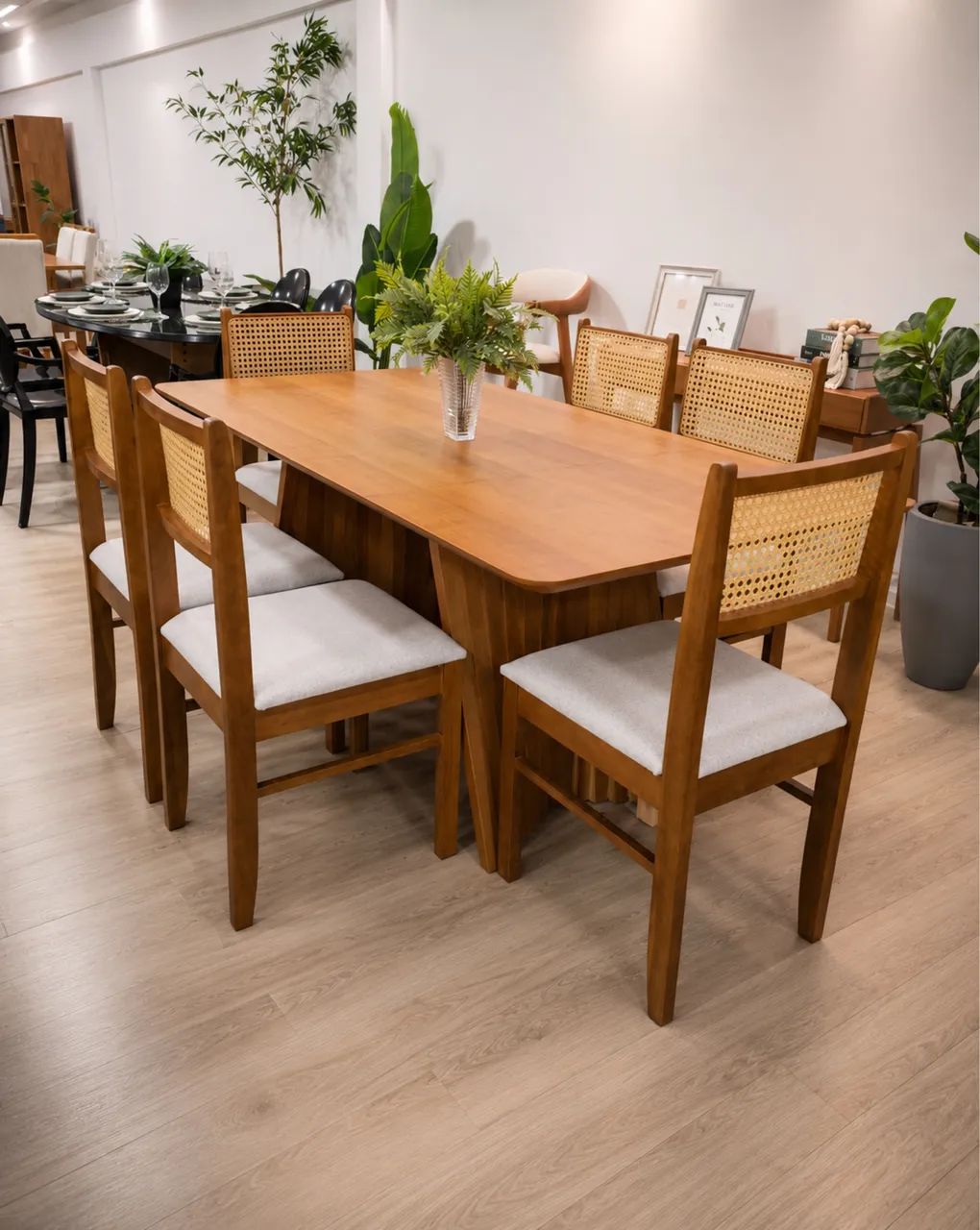 Mesa de Jantar Com 6 Cadeiras - Largura 180x90