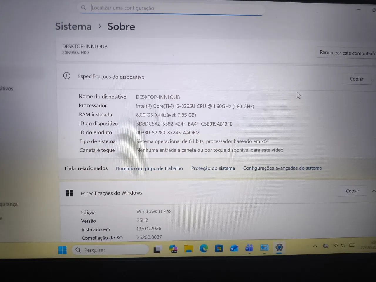Notebook lenovo