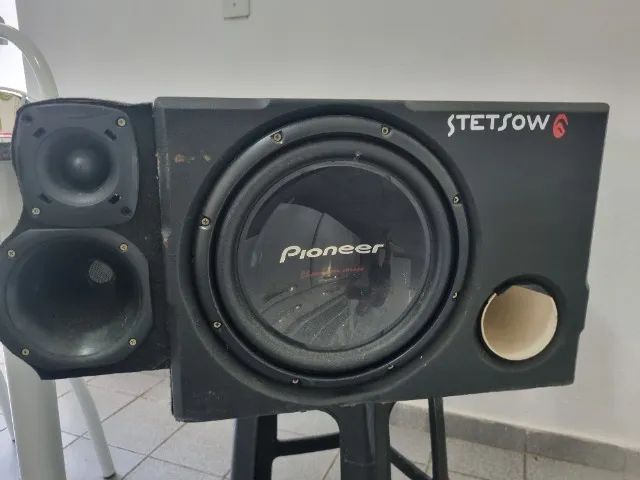 Trio com subwoofer pionner cara preta - Foto 4