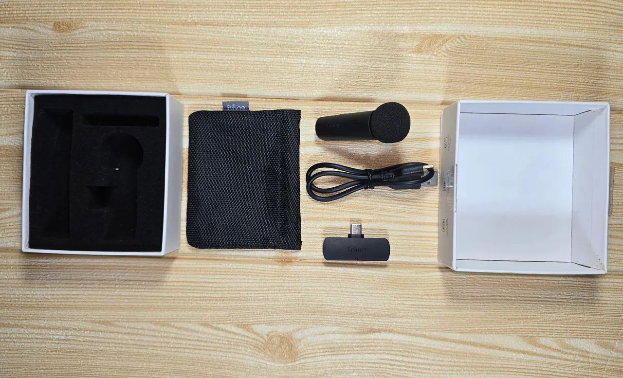 Fifine M6 Microfone S/fio Lapela Para Celular Android 2.4g - Foto 5