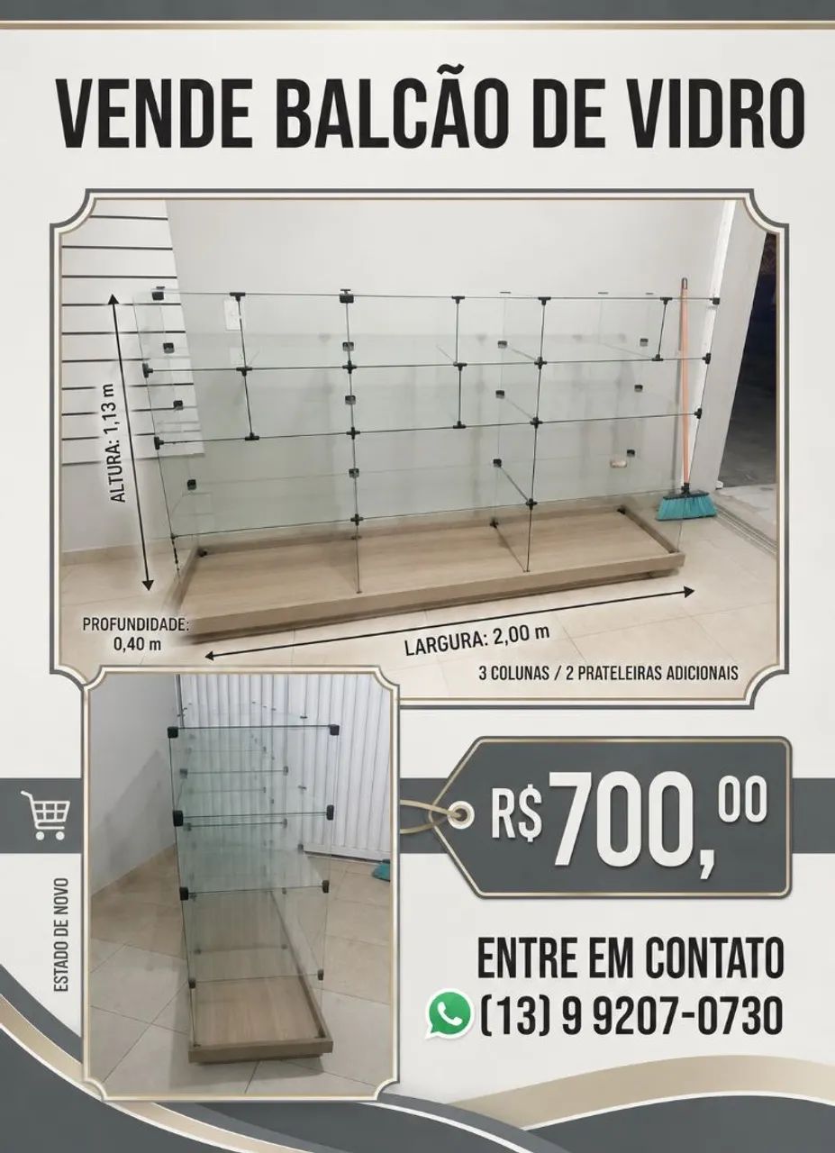 Vende balcão de vidro - Foto 3