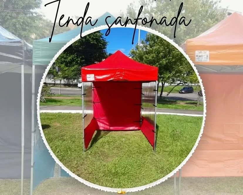 Tenda Sanfonada material reforçado com laterais 2 x 2