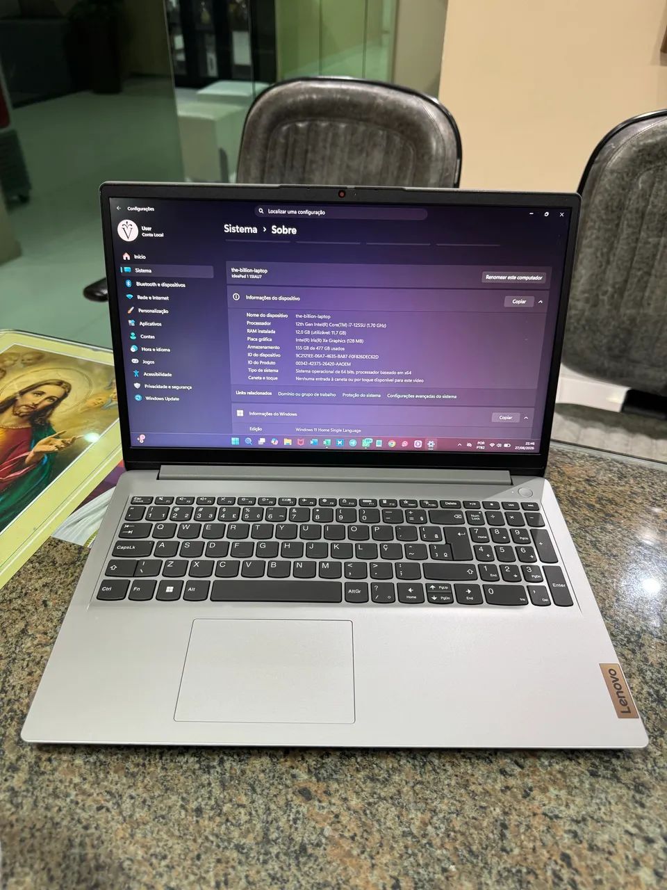 Notebook Lenovo Core i7 e 12GB de RAM - Foto 5